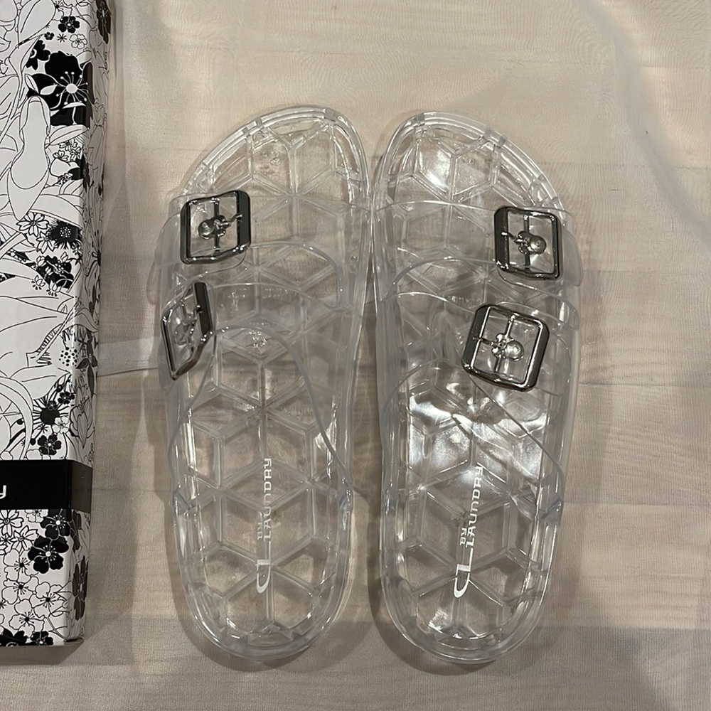 Clear Jelly Slides “Jaylen” by Chinese Laundry